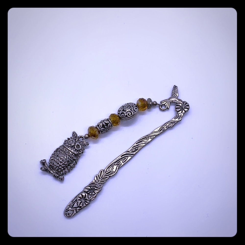 Vintage Accessories | Silver Hair Pin with Owl